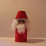 Дед Мороз из рулончика от туалетной бумаги